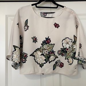 Zara floral crop top